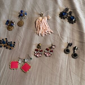 Several pairs of earrings